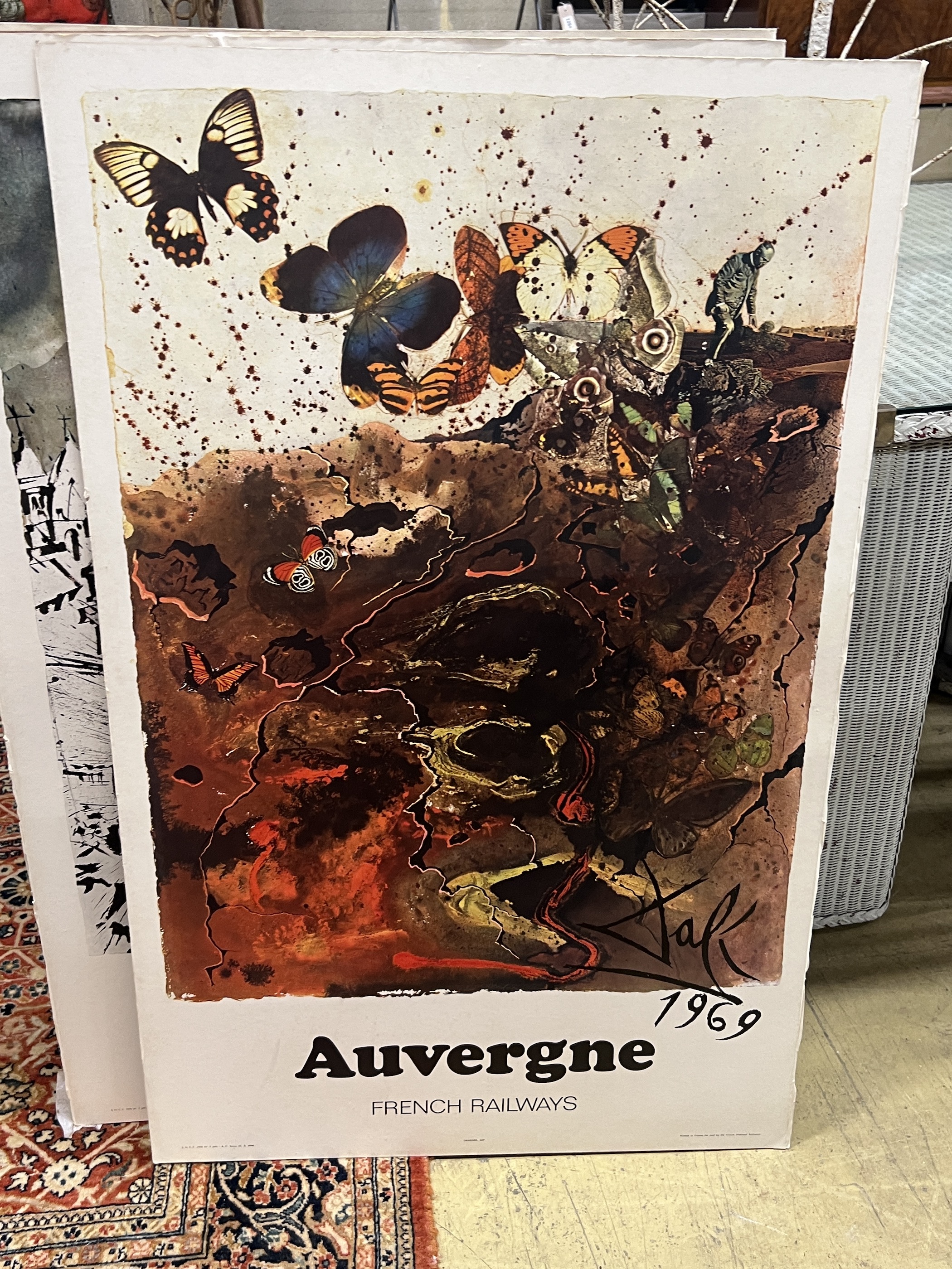 After Salvador Dali - five French railway posters, each width 62cm, height 99cm